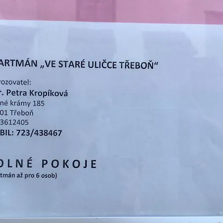 Apartman Masne Kramy Trebon Exterior photo